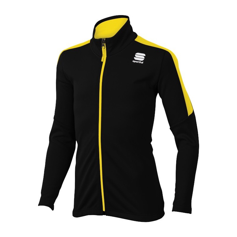 Oppvarming jakke Sportful Team Jacket Junior svart-gul Oppvarming jakke Sportful Team Jacket Junior svart-gul